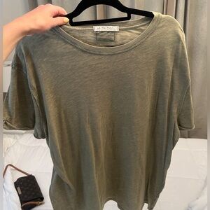 Free people army green top